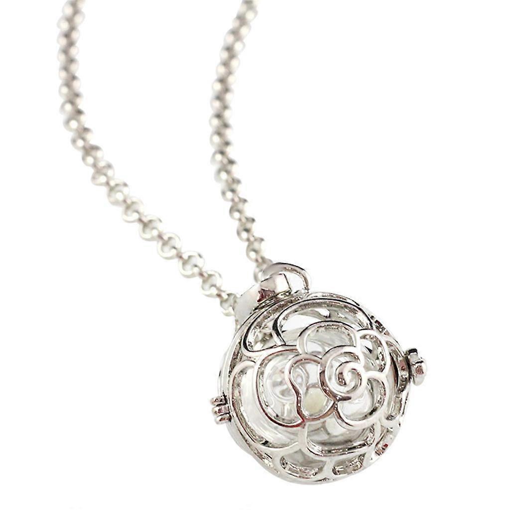 Locket Pendentif Parfum Parfum Diffuseur d’Huile Essentielle Pendentif Collier - Rouge