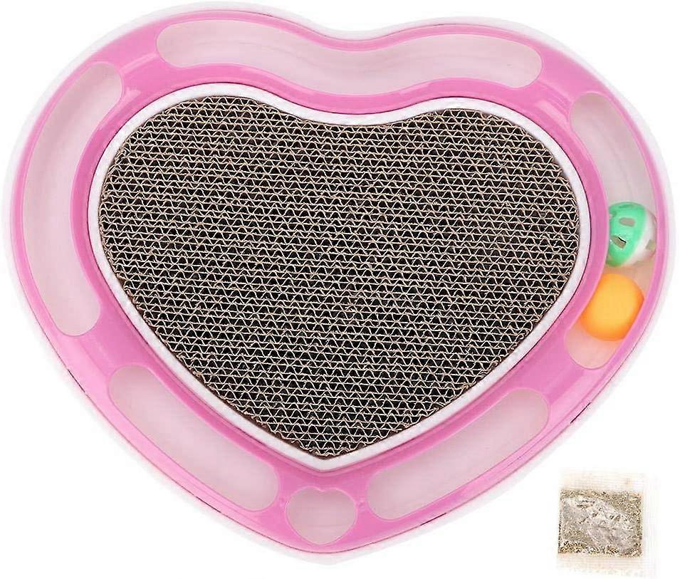 Heart Cat Grabber With Bell Durable Pink