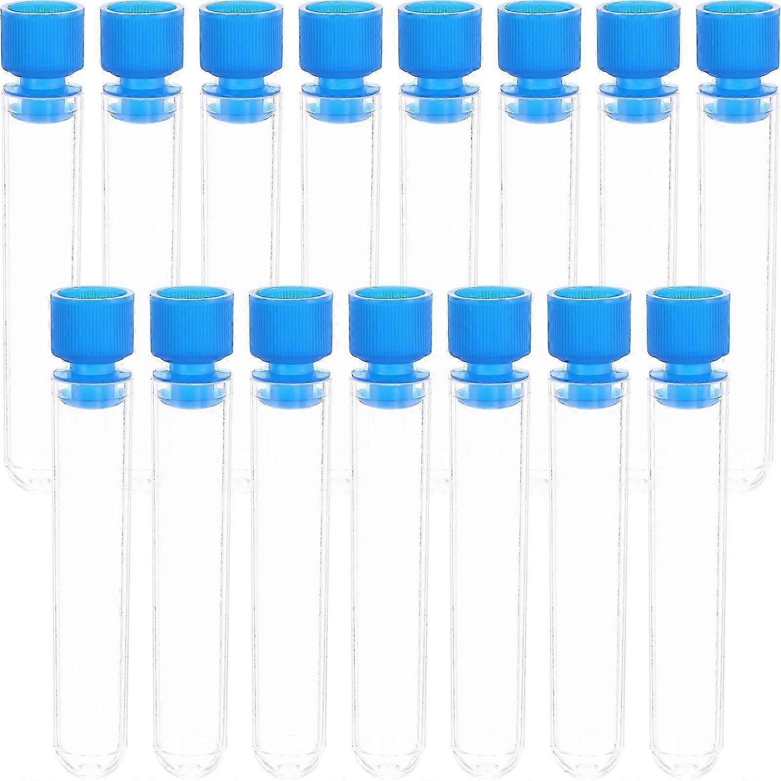 50pcs Test Tubes Test Vials Storage Containers Clear Tube for Sample Testing