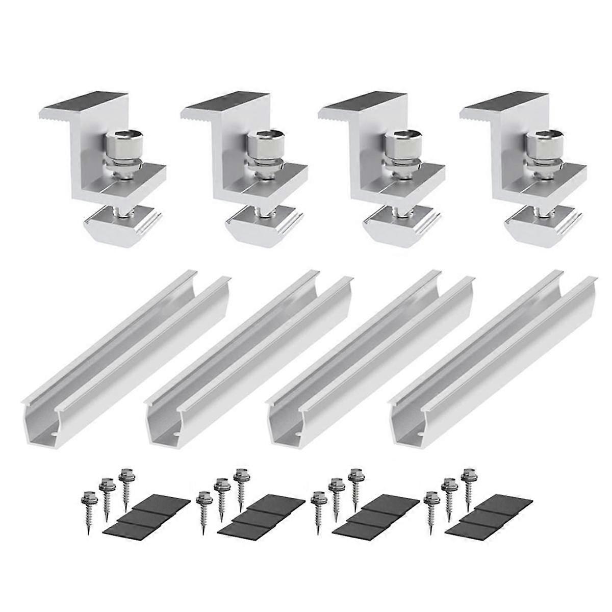 Solar Panel Mount Bracket Photovoltaic Panel Rail Solar Panel Mount Fastening Module with Mid for T