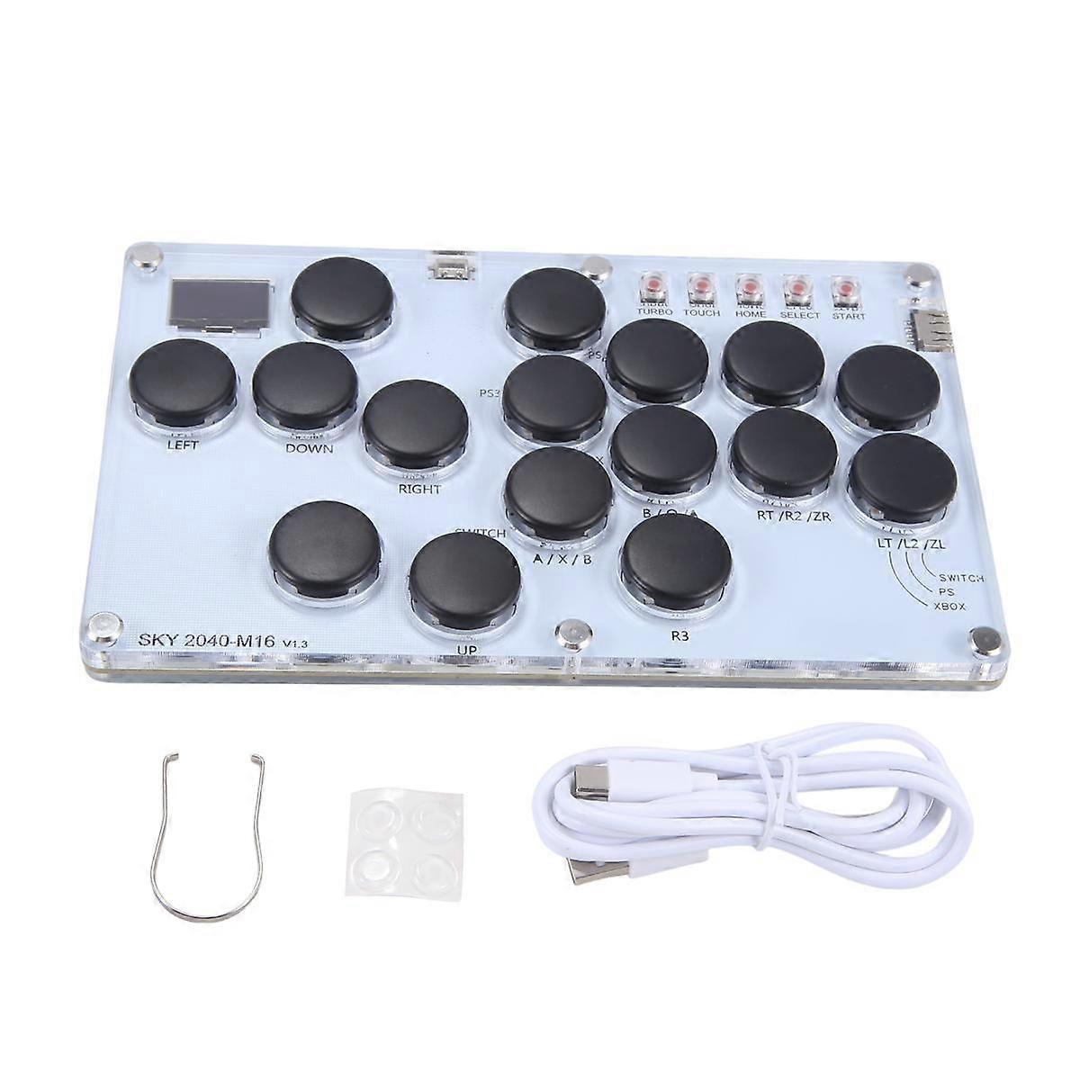 16-Tasten-Joystick-Tastatur Arcade-Stick-Controller für //Switch/Steam Arcade-Controller Fight Sticks C