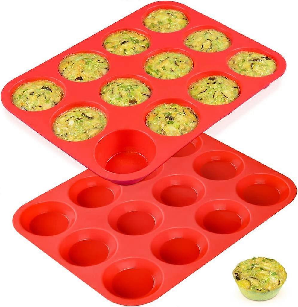 6|12|24 Cups Silicone Muffin Pan - Nonstick BPA Free Cupcake Pan 1 Pack Regular Size Silicone Mold