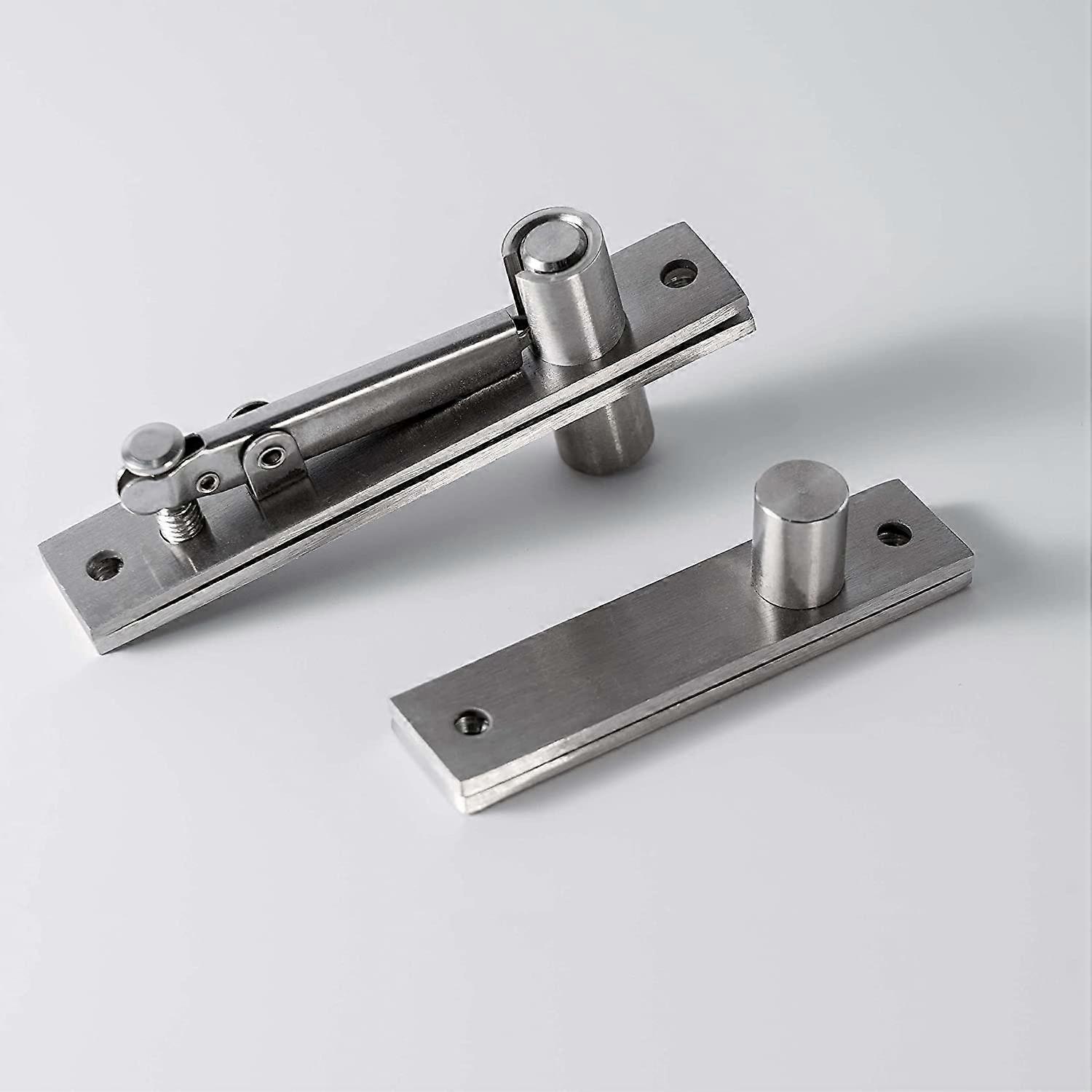 Heavy Duty Pivot Door Hinges - Hidden Door Pivot Hinge System for 360 Degree Rotation Door, Stainless Steel Up Down Shaft Hinges Set