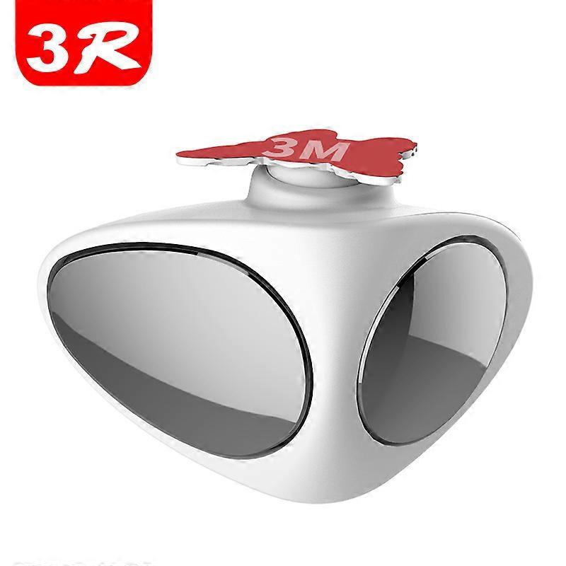 Car dual-purpose rearview mirror Car front wheel mirror(White Left Size)