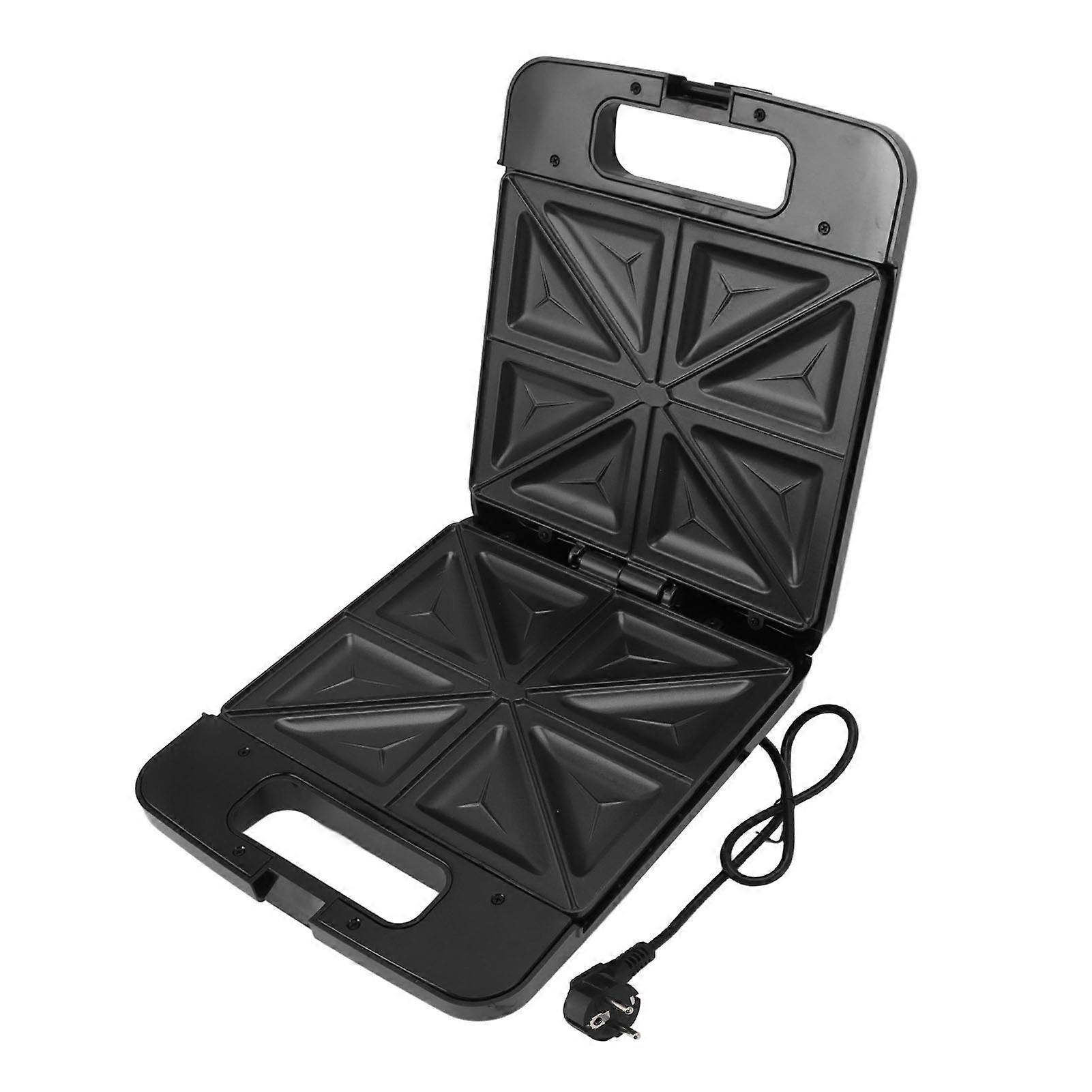 Sandwich Maker Electric Panini Press Sandwich Maker Grilled Cheese Machine with Extra Large Plates for Breakfast   1400W Black(YMCAT)