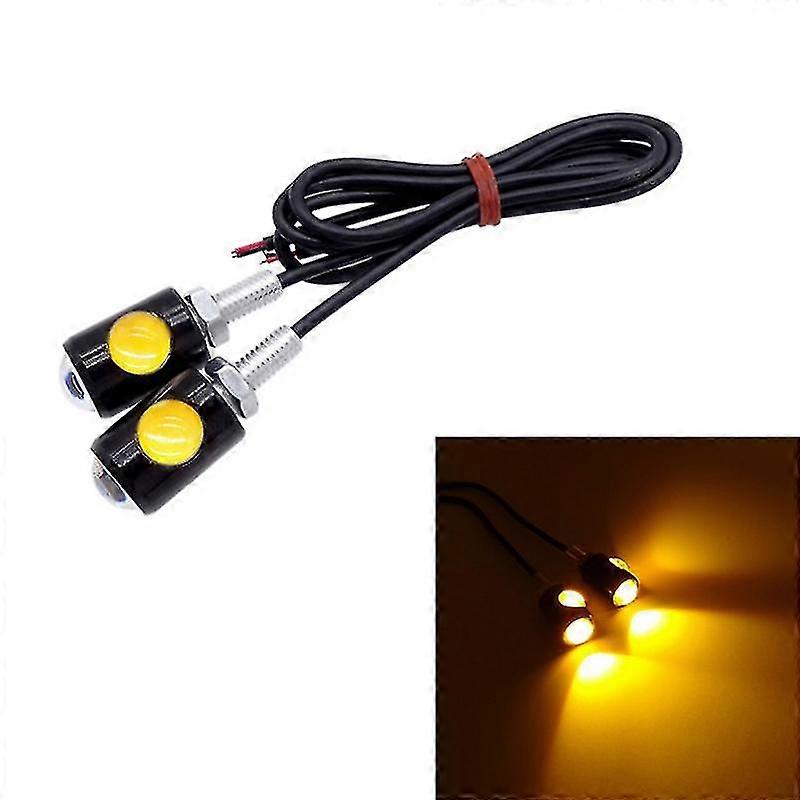 2pcs Led Mini Miniature Small Indicator Light Turn Signal Motorcycle Amber
