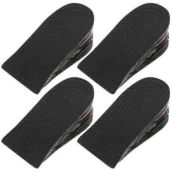 2 Pairs Height Increase Insoles Heel Lift Inserts Internal Heightening Shoe Pads