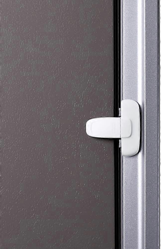 Child Safe Single Door Refrigerator Lock, Easy to Install, Uses 3M VHB Adhesive, No Tools or Drill Bits (White, 2 Pieces)