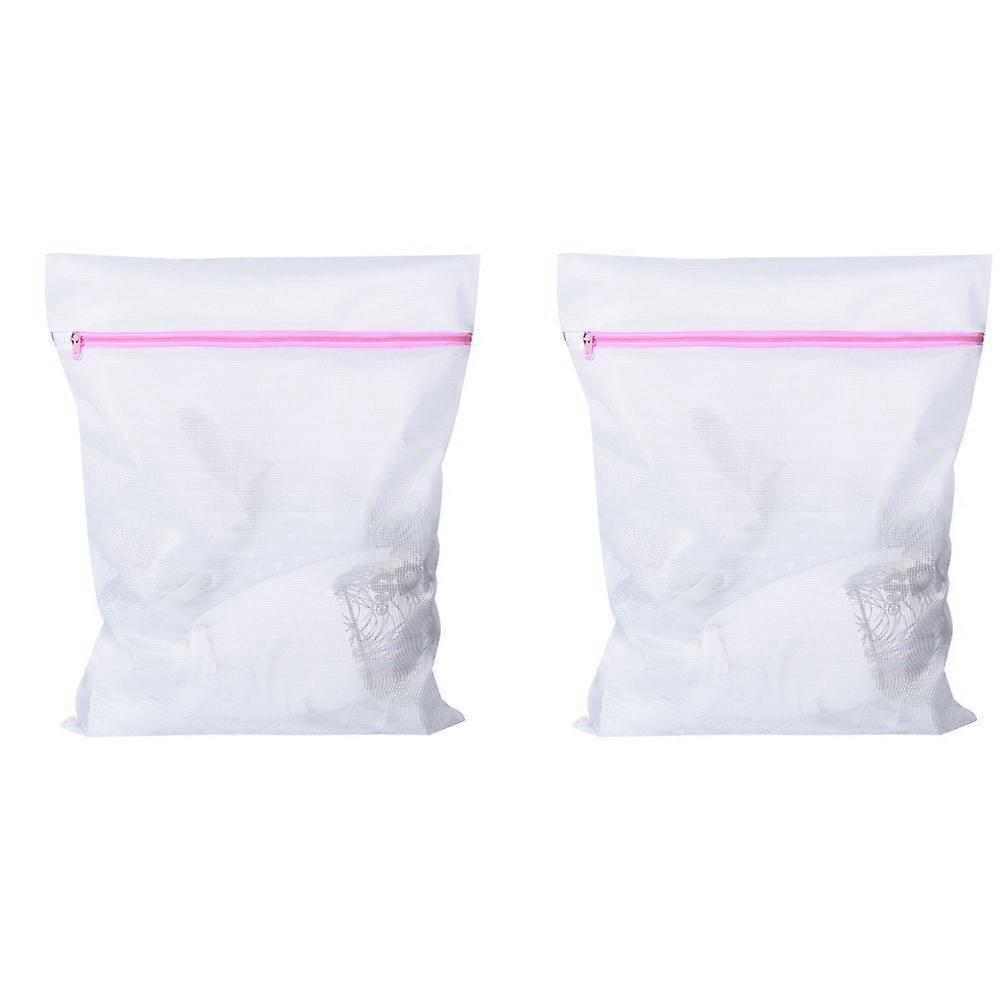 2PCS Laundry Bags 60x60cm Mesh Laundry Bag Large Size Washing Net with Zipper Laundry Bags Laundry Net for Washing Machine Blouse Shirts
