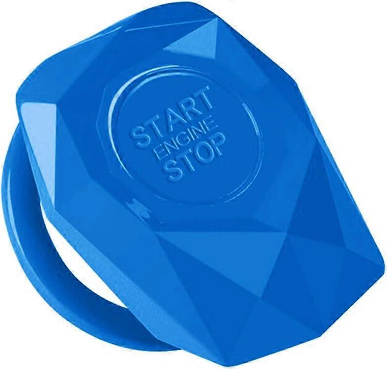 BlueCar Push Button Cover,Metal Cover Trim Engine Start Button Car Engine Start/Stop Button Cover