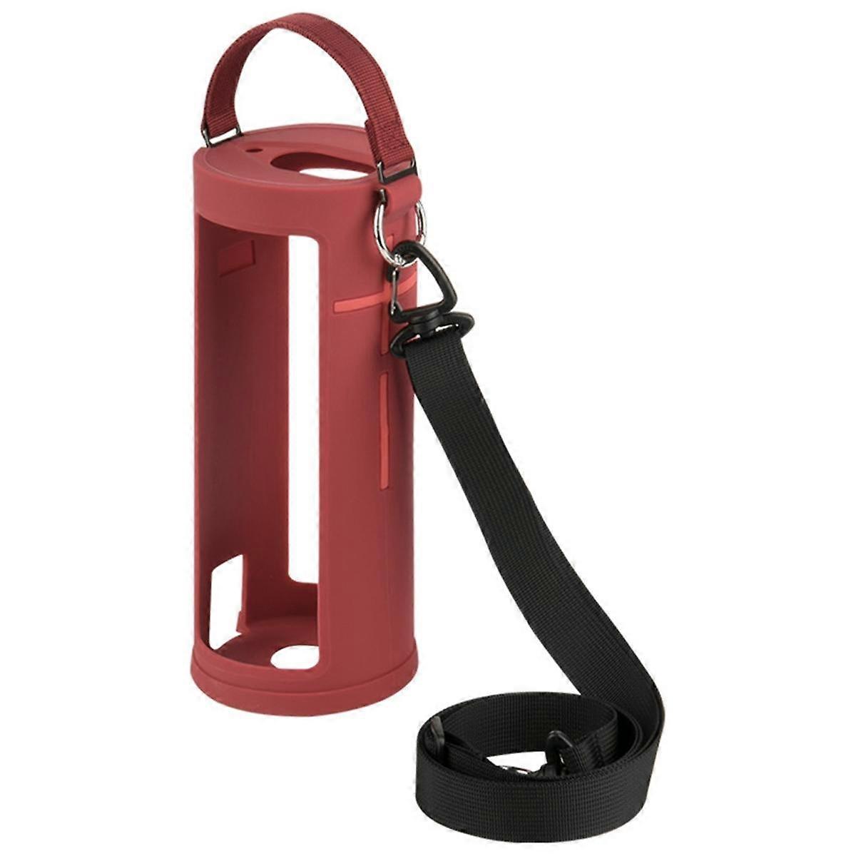For UE Boom 3 Bluetooth Speaker Silicone Protective Case, Speaker Protective Case with Carabiner Hook Shoulder Strap,A