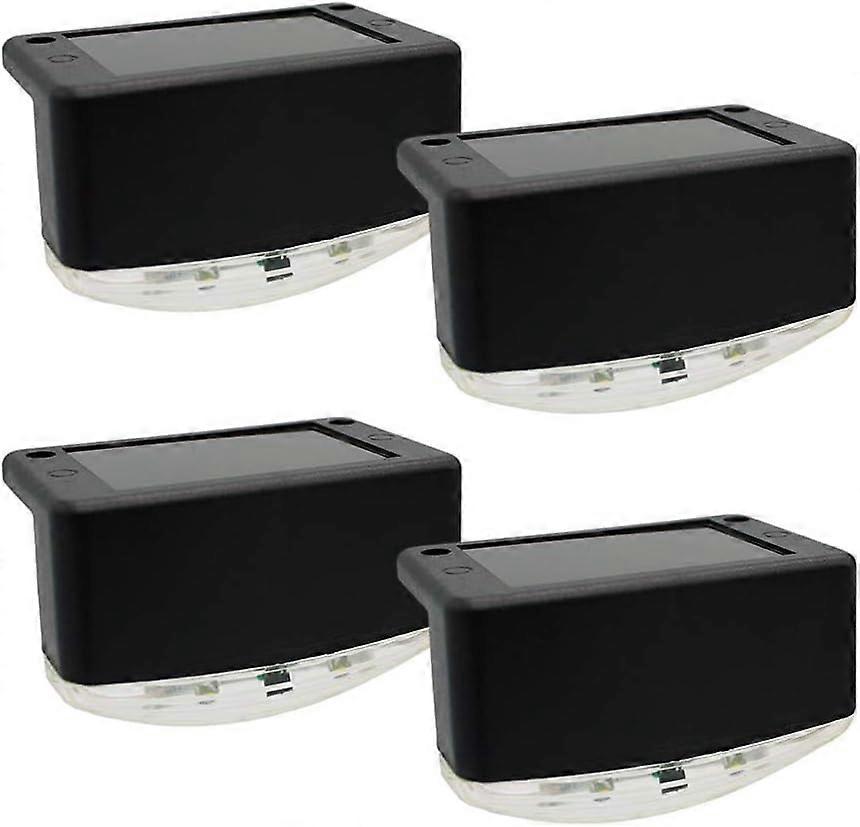 Lumires de marche solaires 4 pices - Lampes de clture solaire LED tanches extrieures pour patio, escaliers, alle de jardin, cour