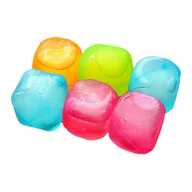 6x Plastic Ice Cubes Washable Ice Cubes Non-melting Ice Cubes compatible Festival