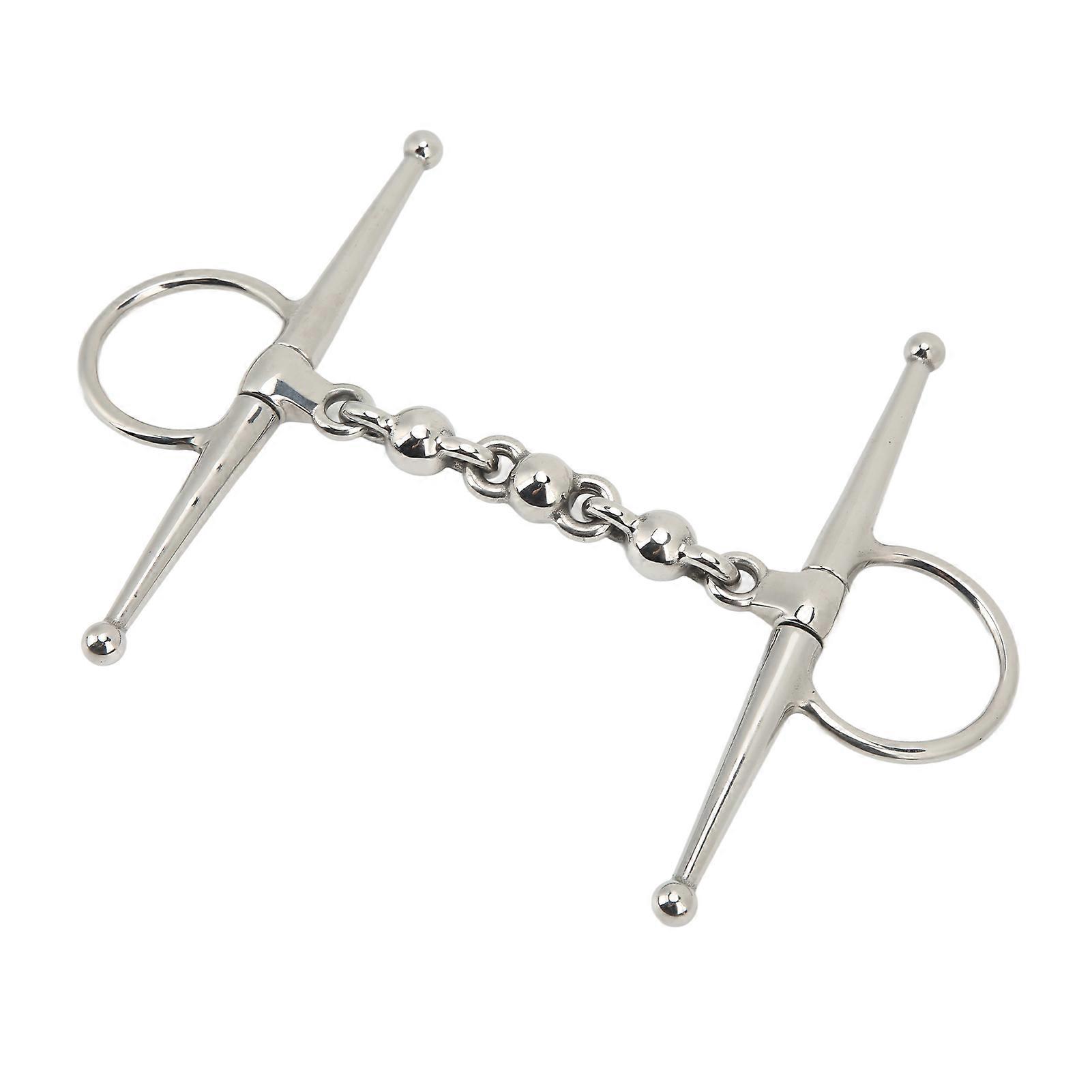 Full Cheek Snaffle Bit with Ball Chain Stainless Steel 135mm Horse Mouth Riding