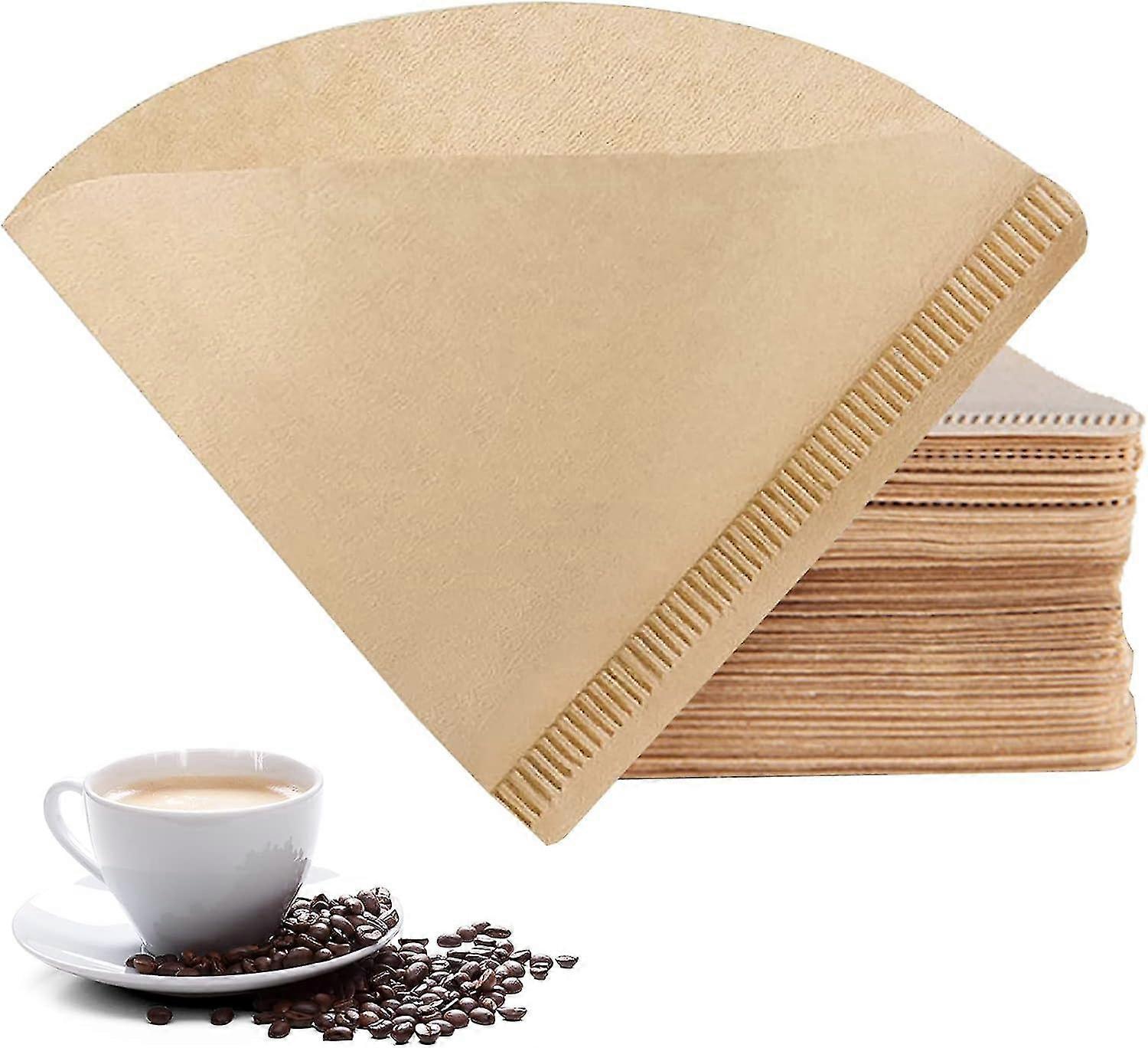 Paper Filter for Coffee Maker, 100 V60 Cones Paper Filters for Coffee Maker Filter Paper Coffee Maker Compatible with V60 Size 02(1-4 cups)