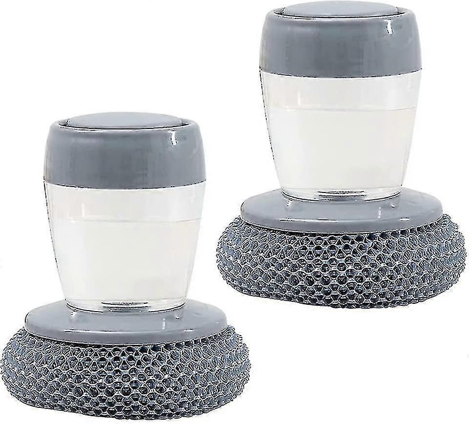 Palm Brush With Soap Dispenser, Multi-function Cleaning Brush, Dishwashing Multi-function Cleaning