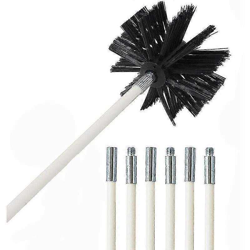 Flexible Dryer Vent Cleaning Kit, Lint Remover, Extends Up To 12 Feet, Synthetic Brush Head, Use With Or Without Electric Drill