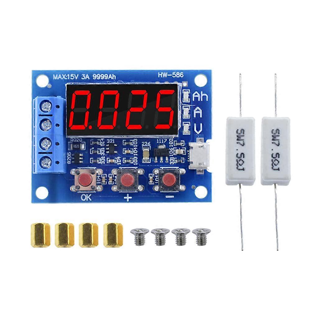 1.2V-12V Battery Capacity Meter Discharge Tester Analyzer 18650 Lithium Lithium Lead Acid Battery C