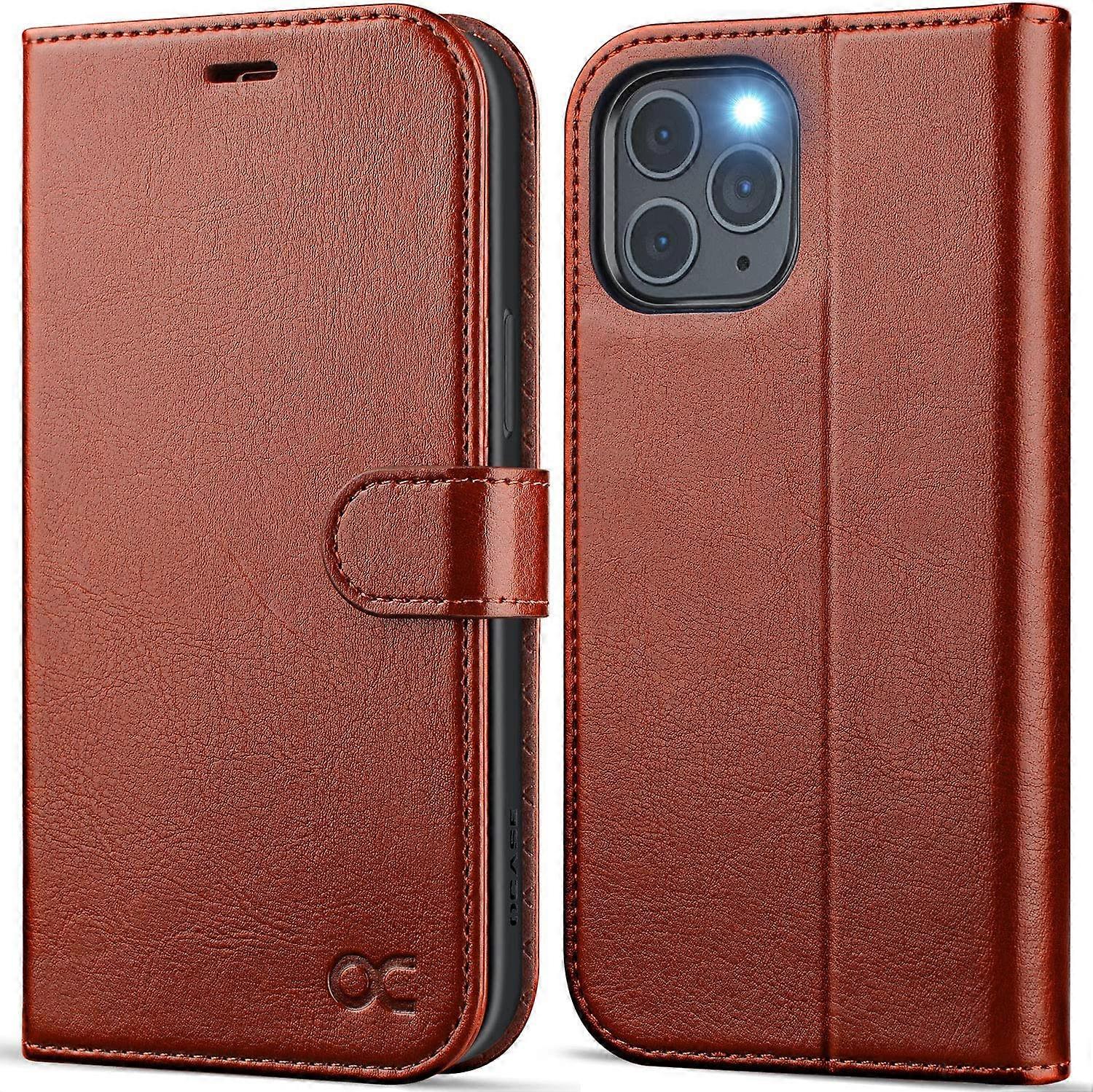 ZRUXE Wallet Case Compatible with iPhone 12 Pro Max (Brown)
