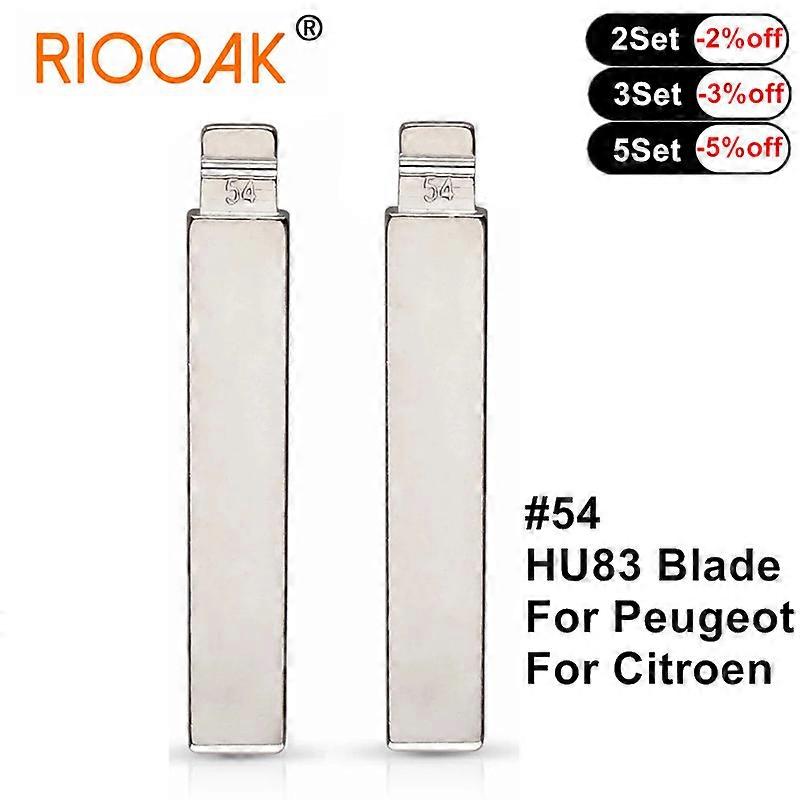 10pcs/lot #54 HU83 Metal Blank Uncut Flip KD/VVDI Remote Key Blade for Peugeot 301/307/308/408 Citroen C3/C4L/C5