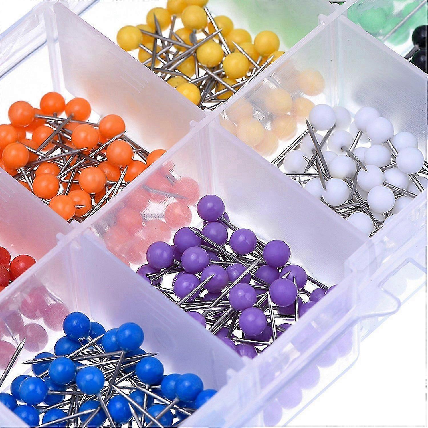 100 Push Pins Map Tacks – Round Head Plastic For Fabric, Sewing & Bulletin Boards 2 thumbnail image