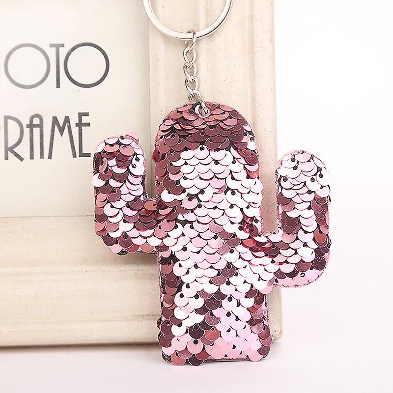 Cactus Multicolored Sequined Key Chain Bag Pendant
