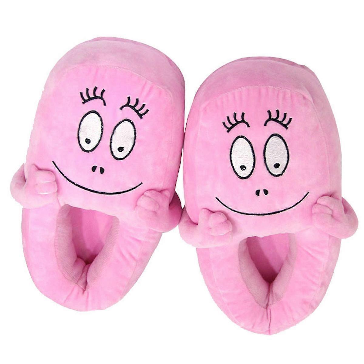 Różowe kapcie Barbapapas Pluszowe pantofle Anime Domowe bawełniane buty Ciepłe kapcie wewnętrzne