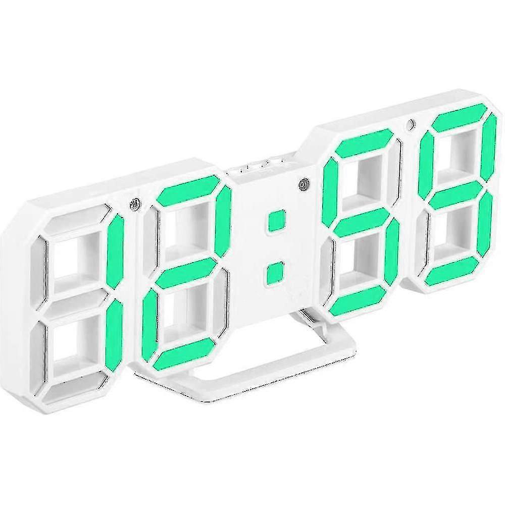 3d Digital Alarm Clock,wall Led Number Clock With 3 Auto Adjust Brightness Levels