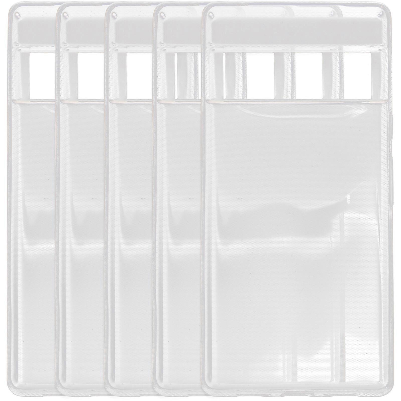 5pcs Transparent Cell Phone Cover Lightweight Phone Anti-scratch Case Compatible with Google Pixel 6 Pro