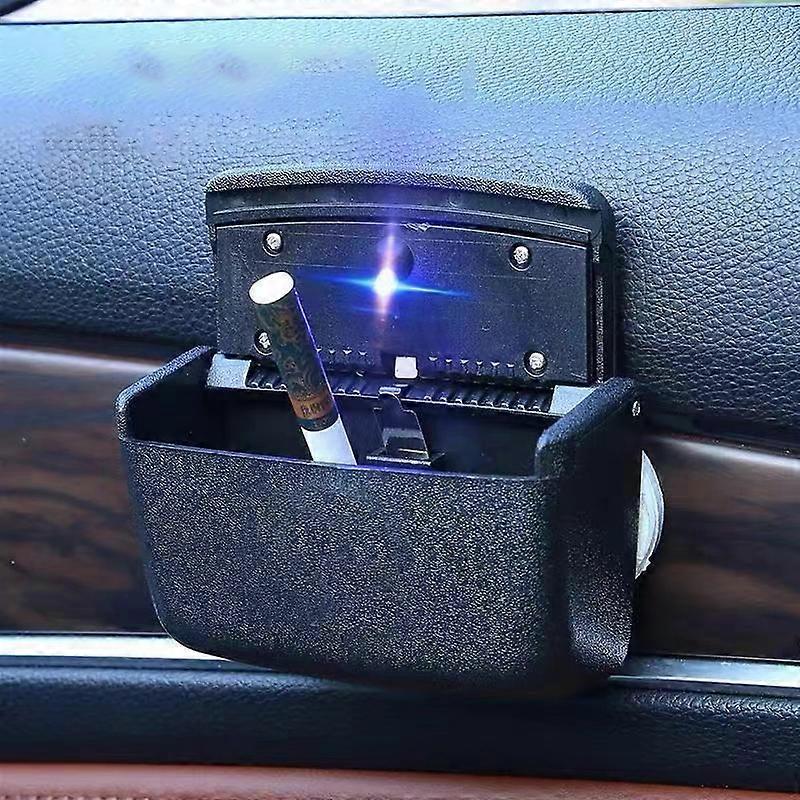 Universal Car Ashtray With Led Lights Auto Cigarette Smokeless Portable Ash Tray With Cover Creative Multi-function Car Supplies
