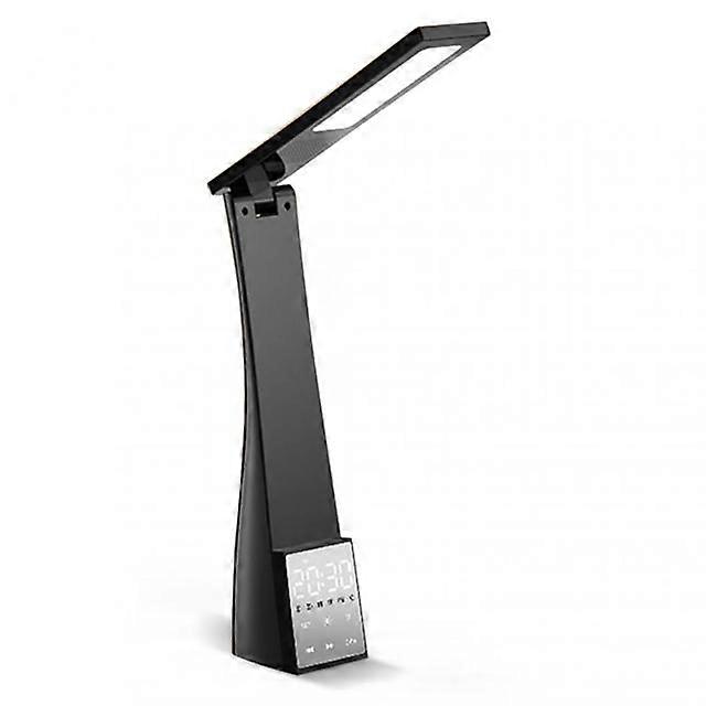 Led Desk Lamp With Alarm Clock 3 Color Temperature Stepless Dimming USB Charging Night Light Eye-Protection Reading Table Lamps
