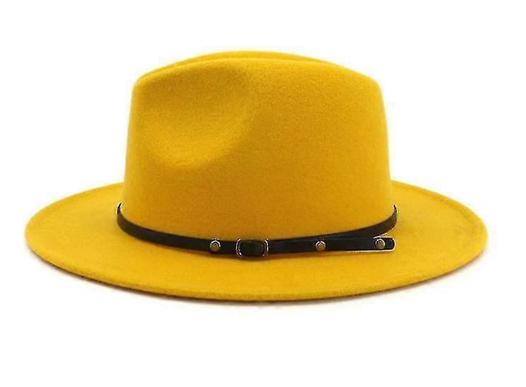 Kadınlar veya Erkekler Yünlü Fedora Şapka Hissettim