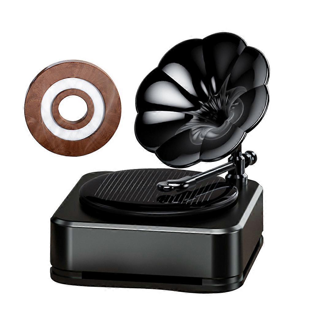 Solar Phonograph Rotating Fragrance Car Perfume Aromatherapy Perfume Diffuser