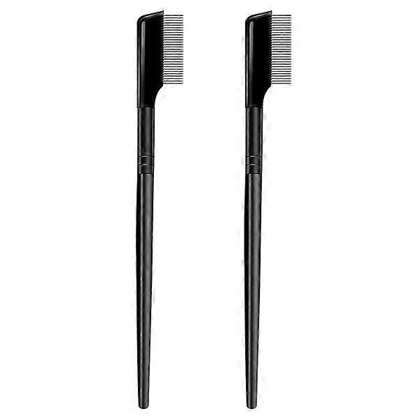 2PCS Dense Teeth Steel Needle Eyelash Brow Comb Practical Eyelash Separator