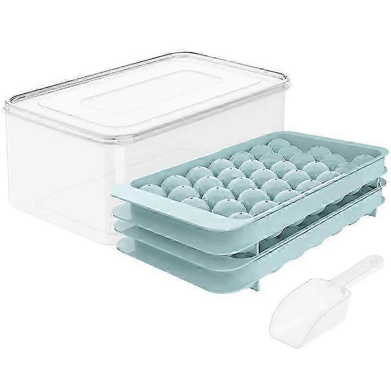 132 Pcs Ice-cube Tray/4 Packs Ice Trays For Freezer With Bin/ice-cube Trays For Freezer With Lid/round Ice-cube Mold