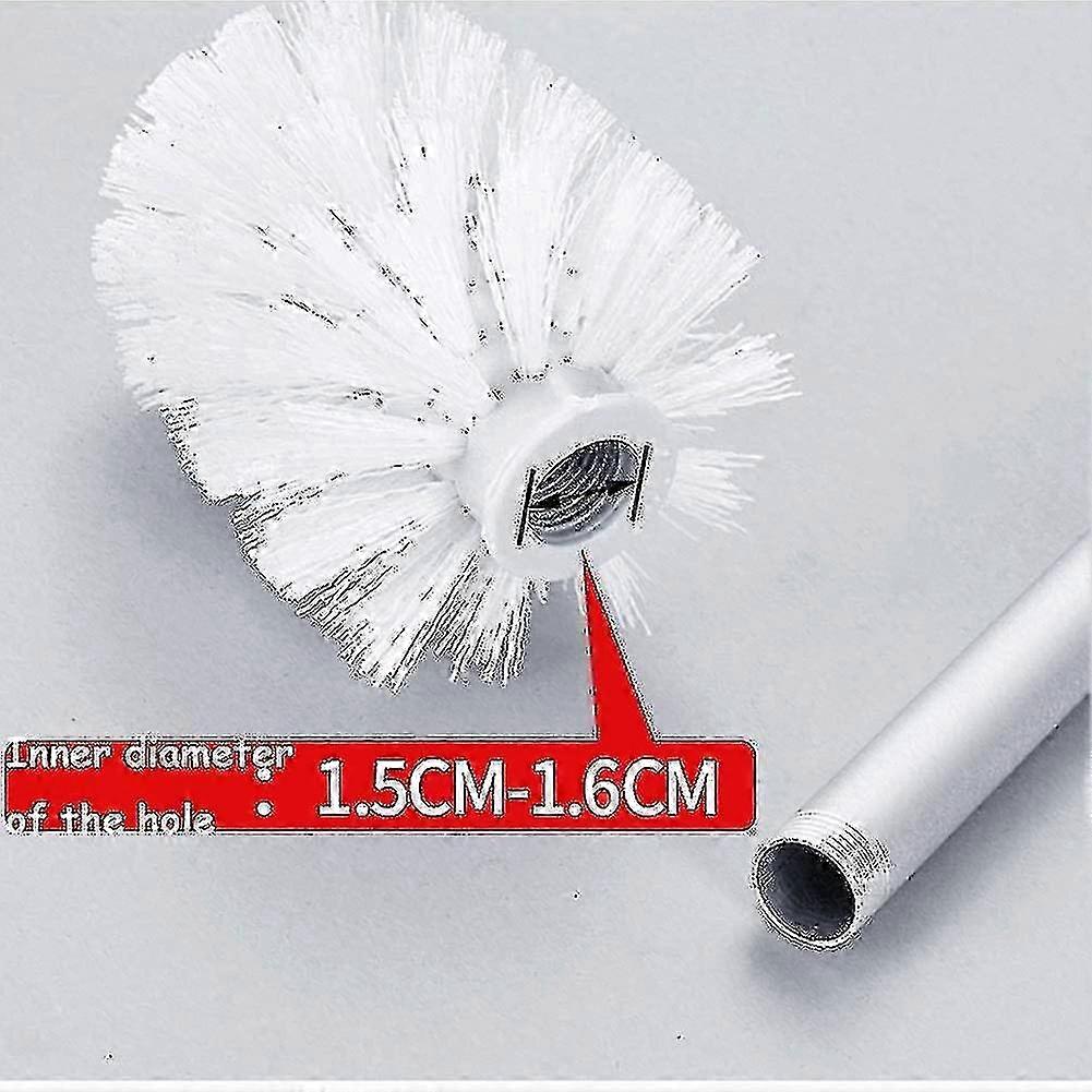 Replacement Toilet Brush Head. Individual Interchangeable Replacement Black White (3 Pack) Happy H