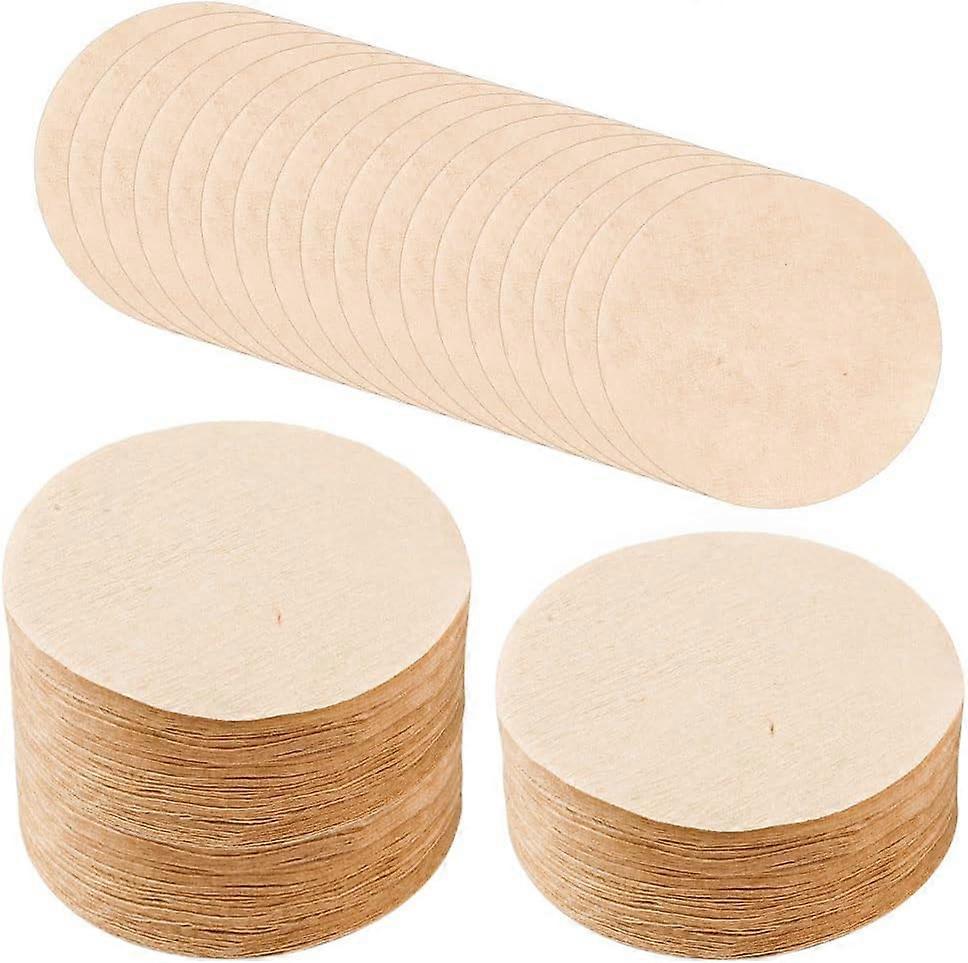 600Pcs Unbleached Natural Paper, 6.4x6.4 cm Coffee Filters Round Replacement
