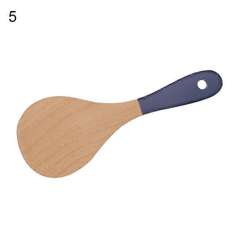Fried Spatula Long Handle Heat Resistant Non-stick Beech Wooden Cooking Rice Spatula Soup Spoon for Kitchen