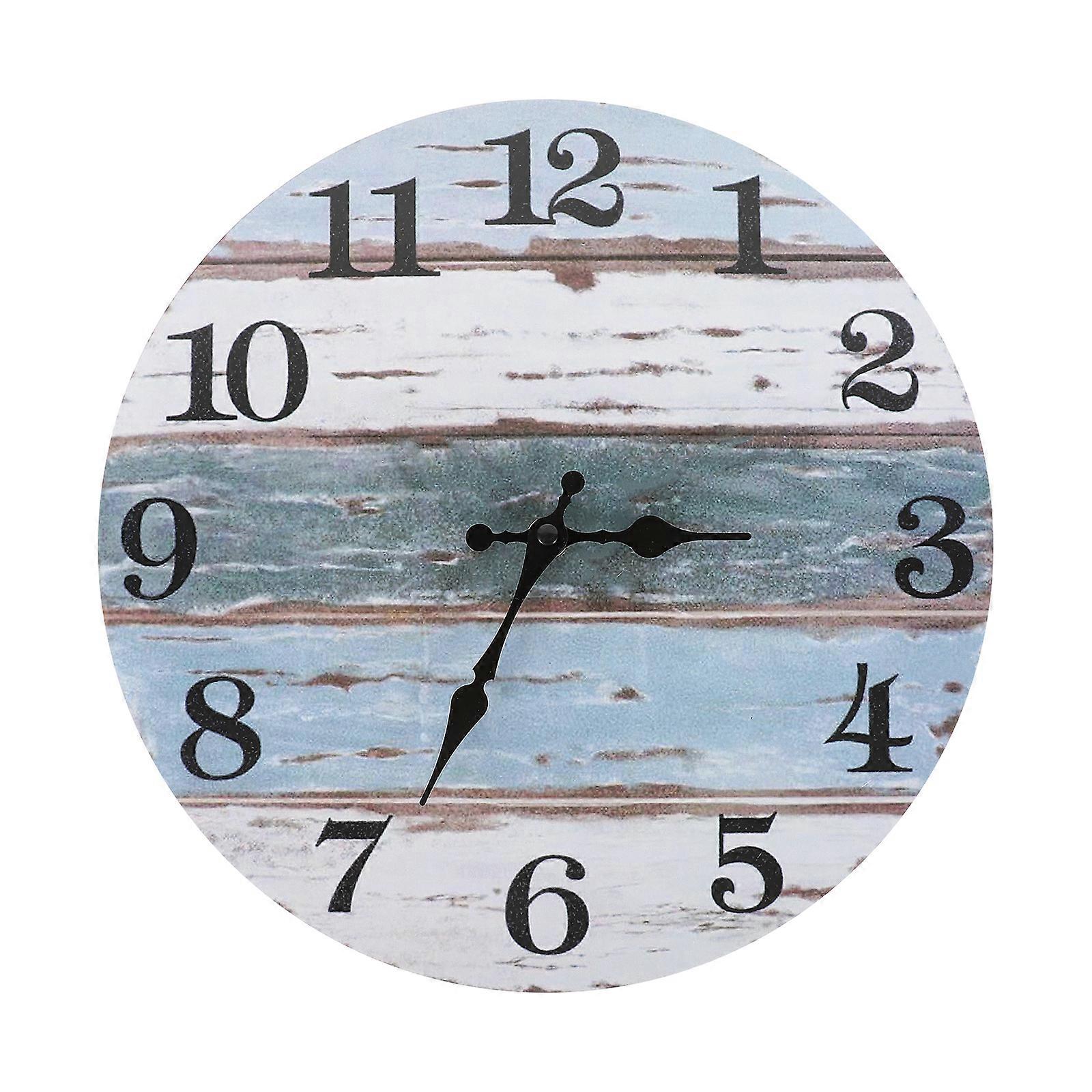 Home Decoration Beach Theme Bathroom Decor Vintage Wall Clock Blue Kitchen Decor Rustic Wall Clock