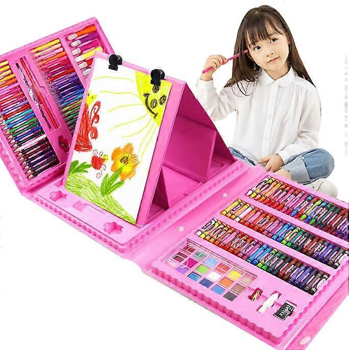 Art Supplies, Drawing Art Kit for Kids with Double Sided Trifold Easel