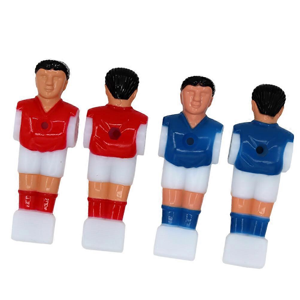 4pcs Rod Soccer Foosball Table Football Man Soccer Player Replacement Parts for 1.4M Table Football (Red + Blue)