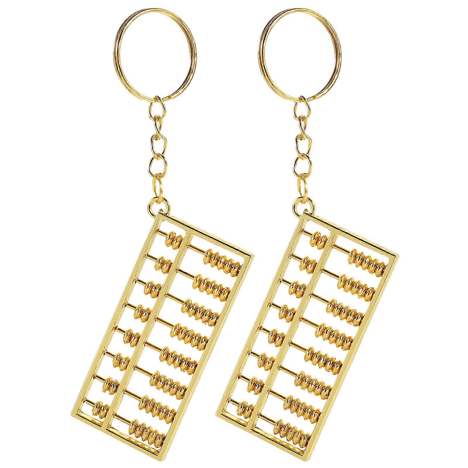 2Pcs Mini Abacus Keychain Pandantiv decorative Abacus agățat ornament pentru sac