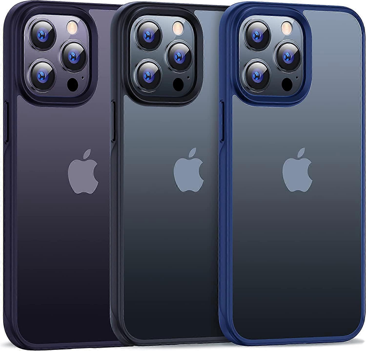 KooShock for iPhone 14 Pro Case [10FT Military Drop Protection] [Zero-Smudge Matte Craft] Protective Translucent Hard Back & Soft Non-Slip Bumper Slim