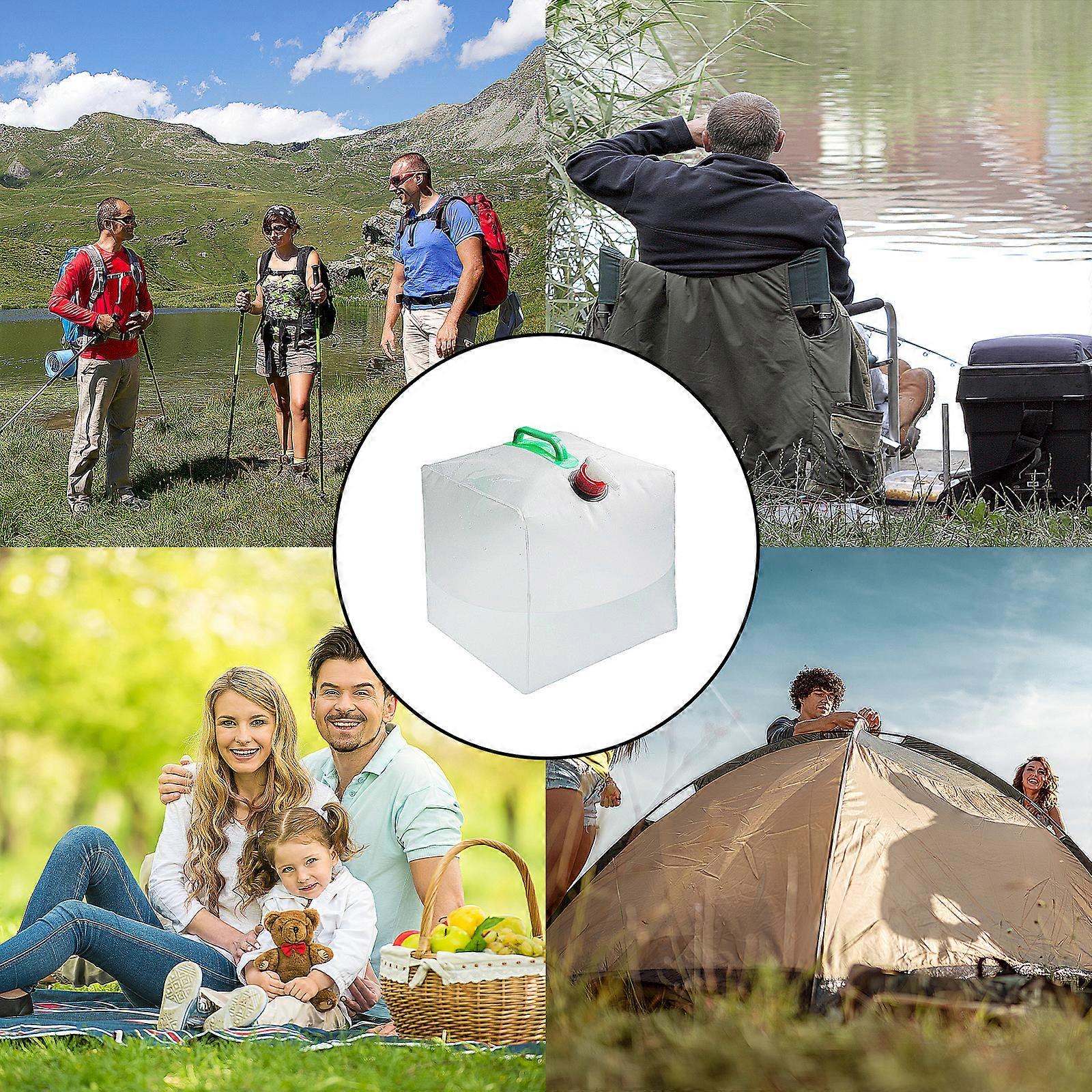 Water Container Collapsible Transparent PVC Large Portable Spigot Foldable Leak-Proof 10/20L