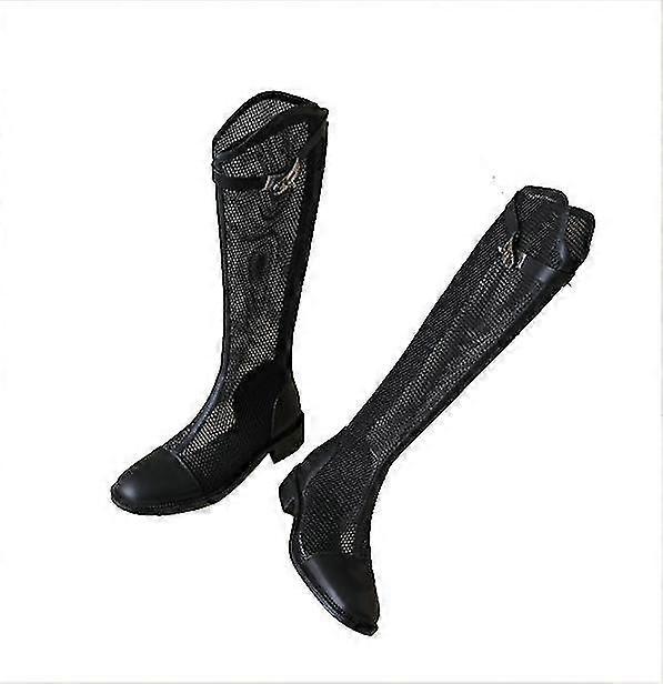 Women's Summer Low Heel Hollow Mesh Boot Sandals