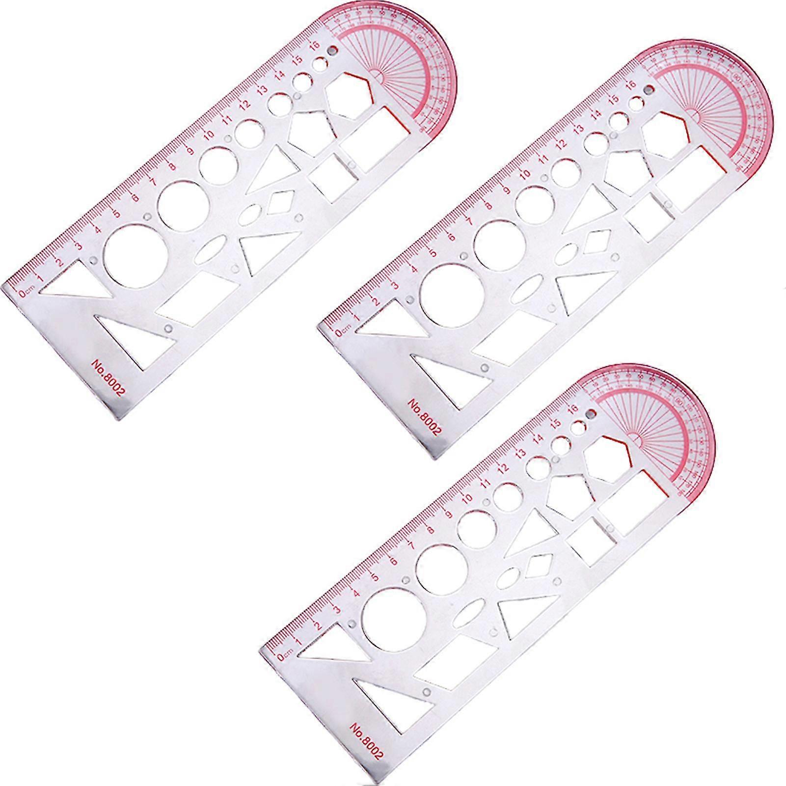 Multifunctional Geometric Ruler Geometric Drawing Template Measuring Tool For School