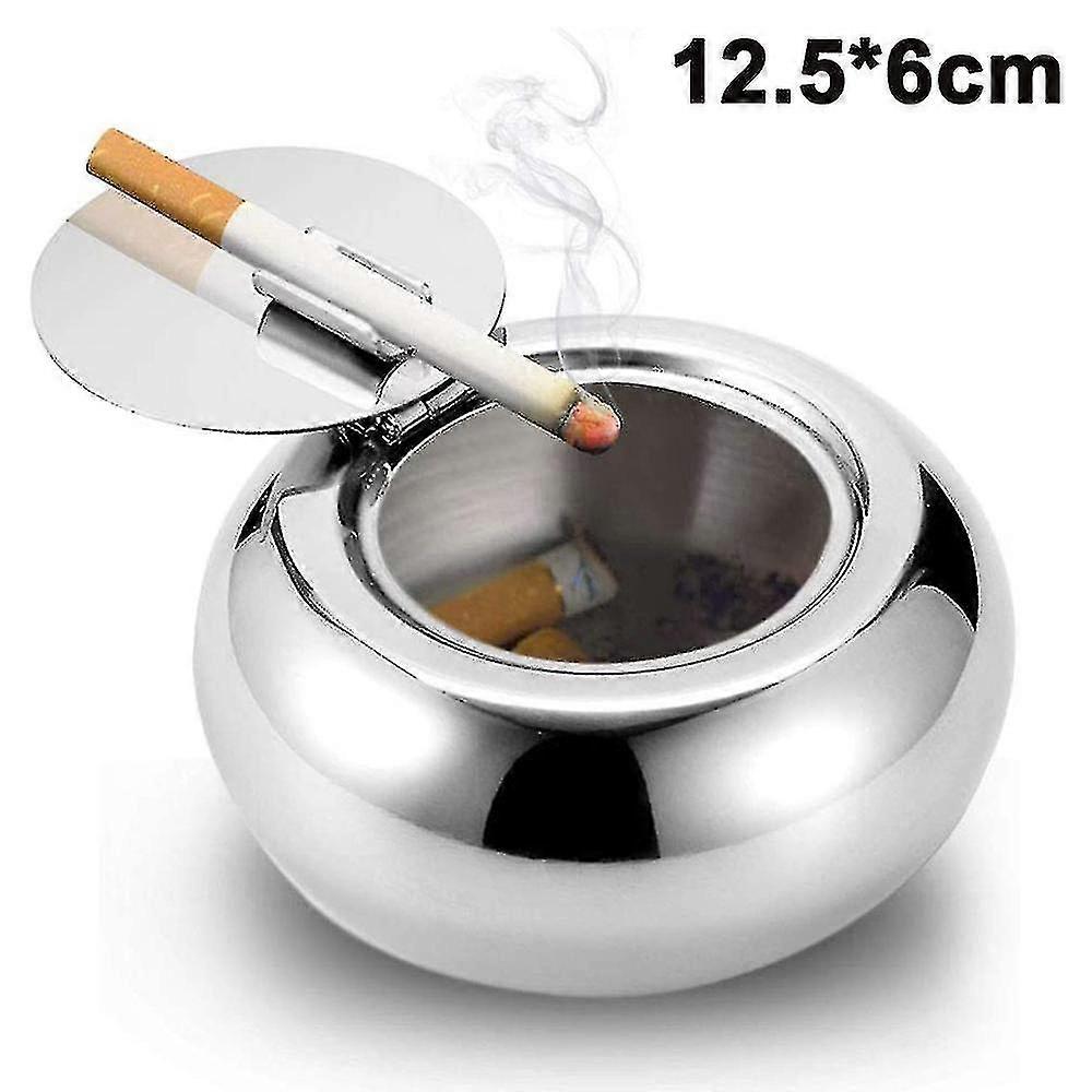 アッシュトレイ、新しさステンレス鋼モダンなテーブルトップアッシュトレイ(蓋付き)