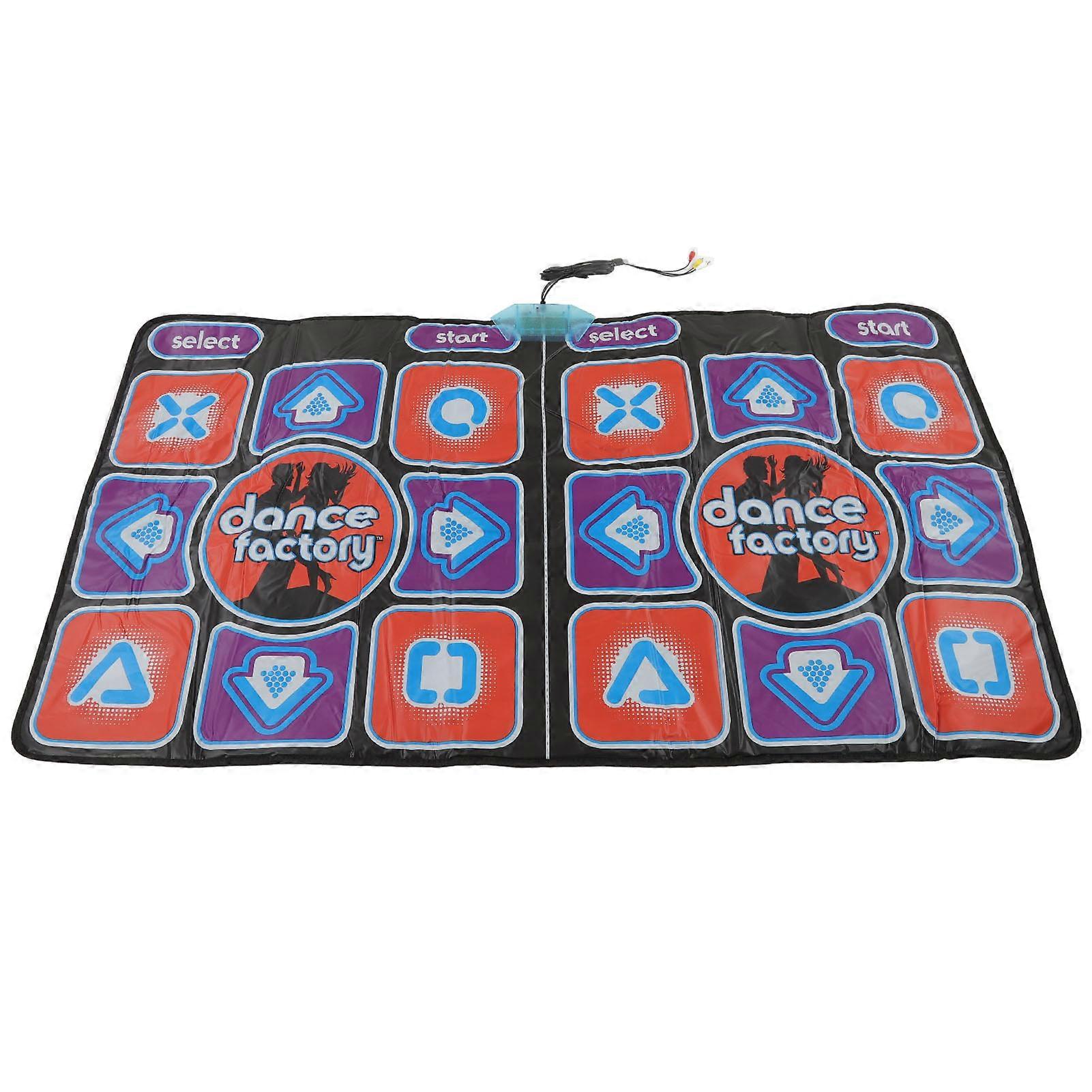 Electronic Dance Mat Wireless 2 Player AV Interface Remote Control High Sensitivity TV Dance Floor Pad