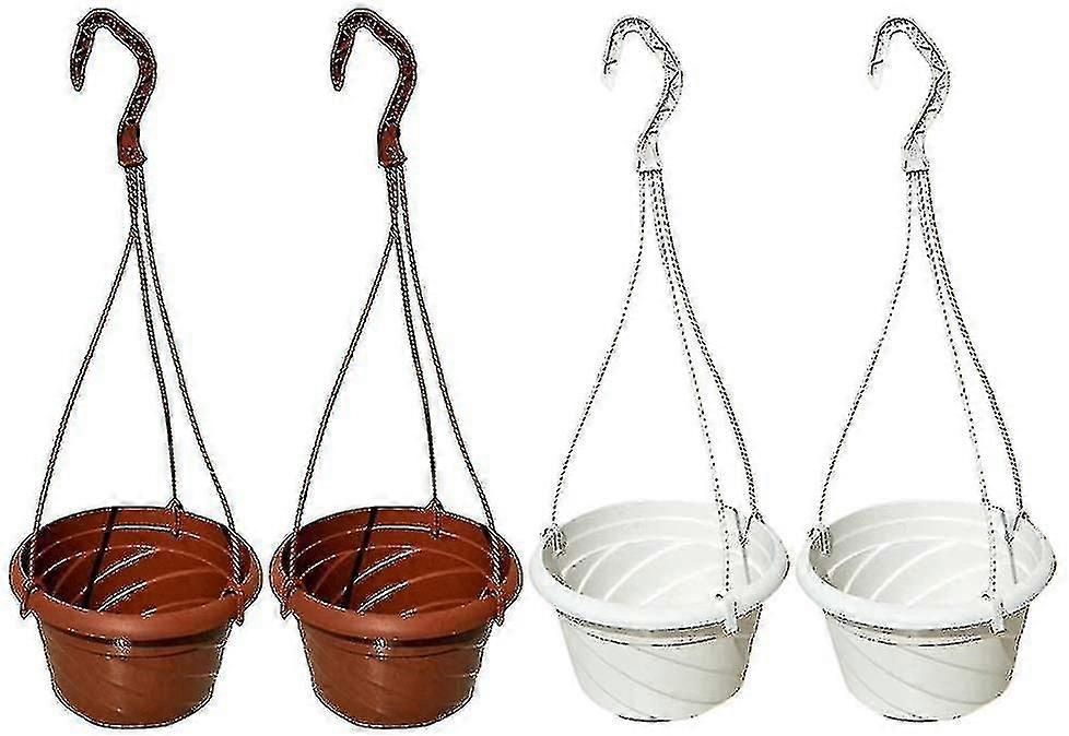 4 piezas de macetas de plástico macetas de interior al aire libre