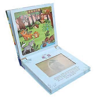 Libri di apprendimento precoce degli animali inglesi 3D 8 effetti dinamici Gira le pagine Libri di apprendimento precoce 7 ecosistemi 40+ animali per bambini
